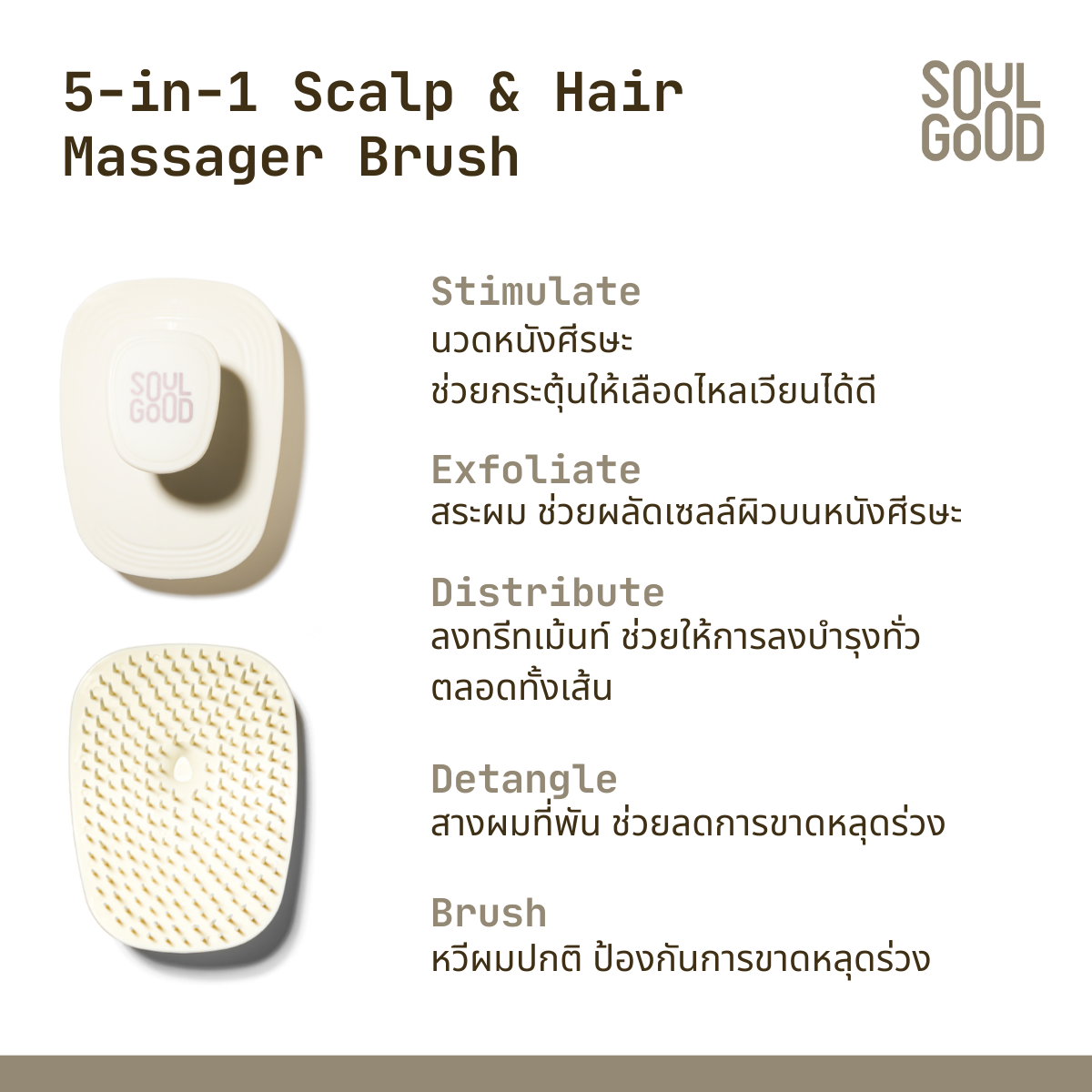 5-in-1 Scalp & Hair Massager Brush