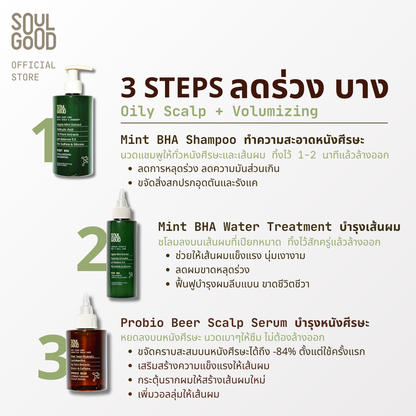 Mint BHA Anti Hair Loss Oily Dandruff Scalp Shampoo 300ml